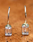 Contemporary Drop Cubic Zirconia Earrings