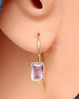 Contemporary Drop Onyx Earrings