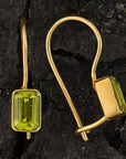 Contemporary Drop Peridot Earrings