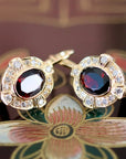 Covent Garden 14 Gold, Diamond and Garnet Earrings