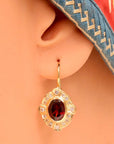 Covent Garden 14 Gold, Diamond and Garnet Earrings