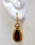 Coventry 14k Gold, Garnet and Pearl Earrings