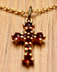 Crimea Garnet Cross Necklace