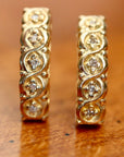 Crystal Palace 14k Gold and Diamond Earrings