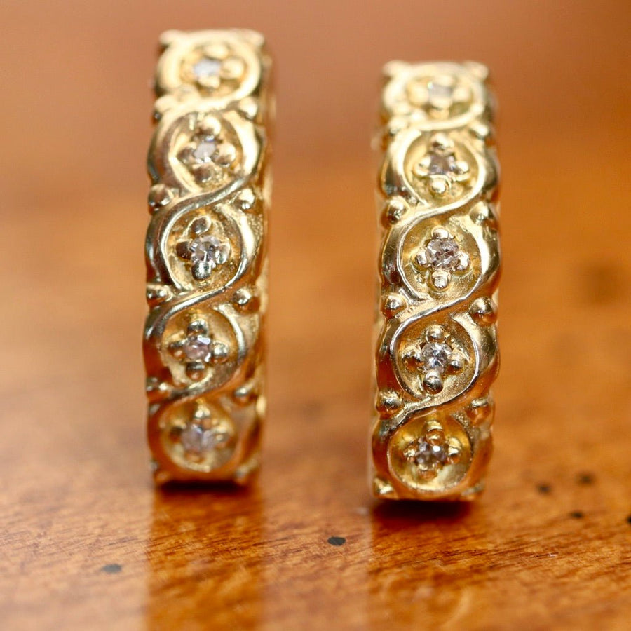 Crystal Palace 14k Gold and Diamond Earrings