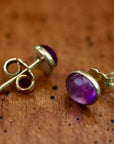 Deco Amethyst Stud Earrings