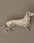 Delbert Dachshund Silver Pin