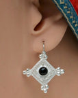 Devi Silver Garnet Earrings