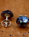 Disco-Ball Garnet Stud