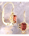 Dorothea Brooke 14k Gold, Garnet and Diamond Earrings