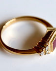 Dorothy 14k Gold, Ruby and Diamond Ring