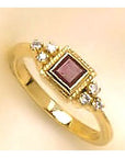 Dorothy 14k Gold, Ruby and Diamond Ring