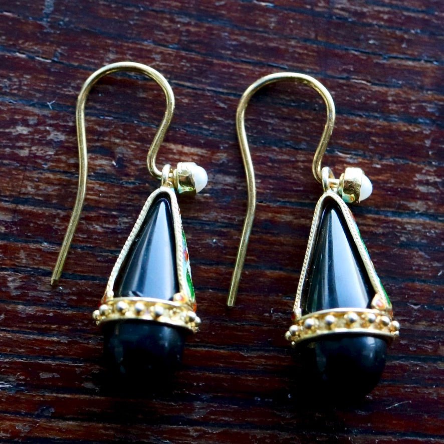 Drops deals of Heaven Onyx Earrings