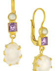 Duchess Of Kent Pearl and Amethyst Earrings