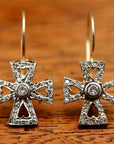 Eleanor of Aquitaine 14k Gold and Diamond Earrings