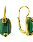Emerald Isle Malachite and Garnet Earrings