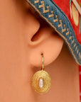 Empire 14k Gold and Pearl Earrings