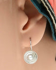 Evening Serenade Silver and Pearl Earrings