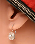 Evening Serenade Silver and Pearl Earrings