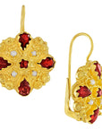 Fanny Burney Garnet and Pearl Earrings