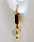 Felicity Fairchild 14k Gold, Garnet and Crystal Earrings