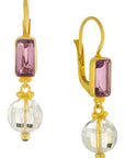 Felicity Fairchild Amethyst and Crystal Earrings