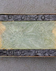 Field of Flowers Chrysoprase & Onyx Brooch