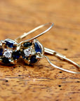 Firmament 14k Gold, Sapphire and Diamond Earrings