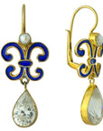 Florentine Cubic Zirconia/Pearl Earrings
