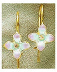 Flower Power 14k Gold and Cubic Zirconia Earrings