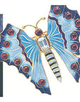 Garnet and Blue Topaz Garden Sprite Pin