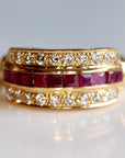 Geordi 14k Gold, Ruby and Diamond Ring