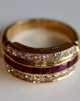 Geordi 14k Gold, Ruby and Diamond Ring