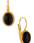 Georgian Drop Onyx Earrings