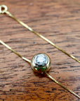 Globe 14k Gold and Diamond Necklace