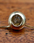 Globe 14k Gold and Diamond Necklace