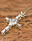 Glory 14k Gold and Diamond Cross Necklace