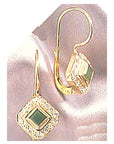 Goddess 14k Gold, Emerald and Diamond Earrings