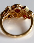 Grand Central 14k Gold, Ruby and Diamond Ring