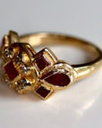 Grand Central 14k Gold, Ruby and Diamond Ring