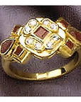 Grand Central 14k Gold, Ruby and Diamond Ring