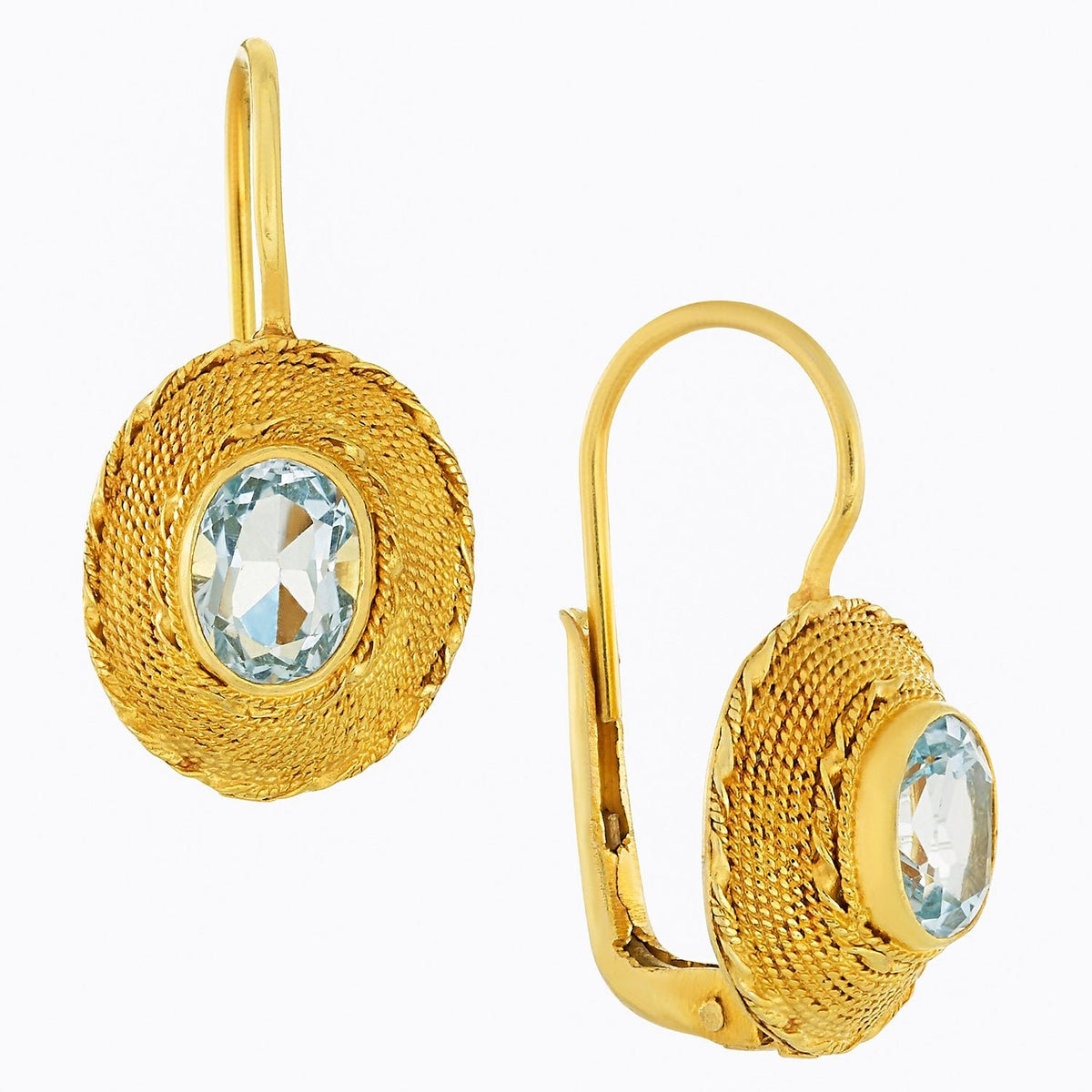 Greco-Roman Blue Topaz popular Earrings