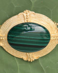 Greek Revival Malachite Brooch