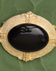 Greek Revival Onyx Brooch