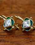 Green Forest Cubic Zirconia Earrings