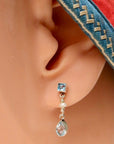 Gwendolyn Goodheart Silver Blue Topaz Earrings