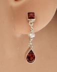 Gwendolyn Goodheart Silver Garnet Earrings