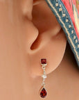 Gwendolyn Goodheart Silver Garnet Earrings