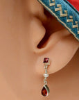 Gwendolyn Goodheart Silver Garnet Earrings