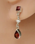 Gwendolyn Goodheart Silver Garnet Earrings